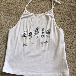 plants are friends halter top